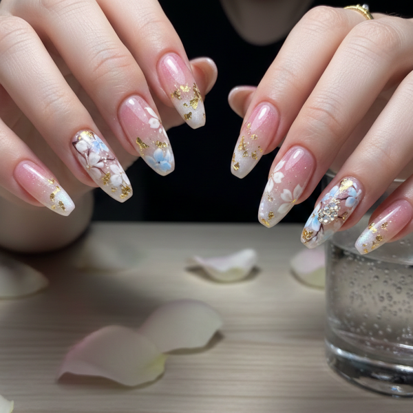 Acrilico con diseño floral